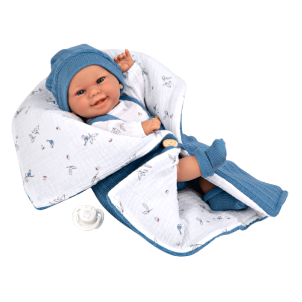 Boneco Elegance Arias Babyto Azul c/ Saco de Dormir 33cm Autobrinca Online