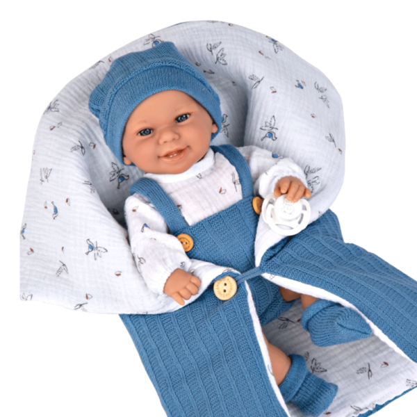 Boneco Elegance Arias Babyto Azul c/ Saco de Dormir 33cm Autobrinca Online