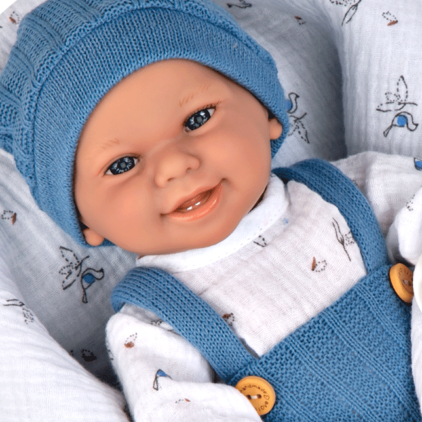 Boneco Elegance Arias Babyto Azul c/ Saco de Dormir 33cm Autobrinca Online