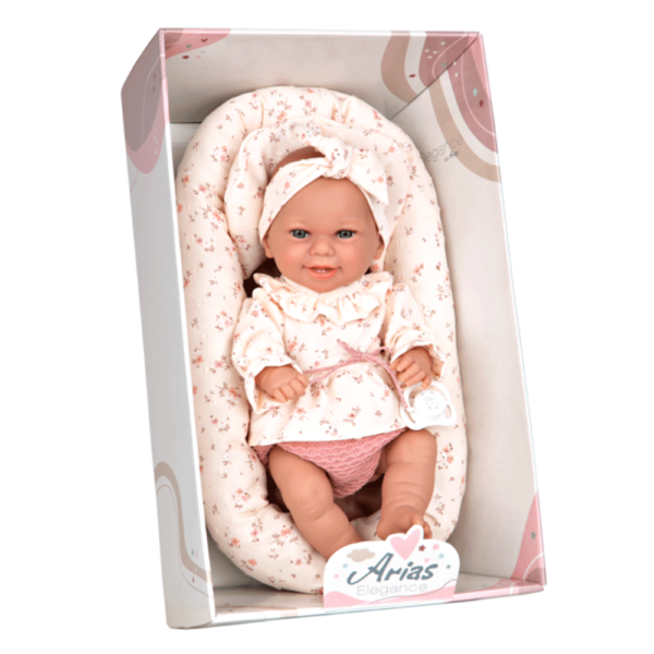 Boneca Elegance Arias Babyto Bege c/ Almofada 33cm Autobrinca Online