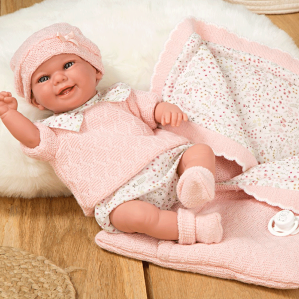 Boneca Elegance Arias Babyto c/ Manta Florida 33cm Autobrinca Online