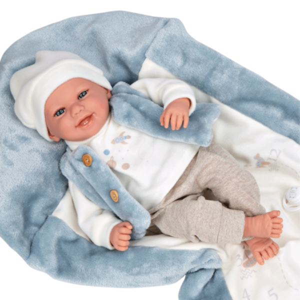 Boneco Elegance Arias Colin Azul c/ Manta 40cm Autobrinca Online