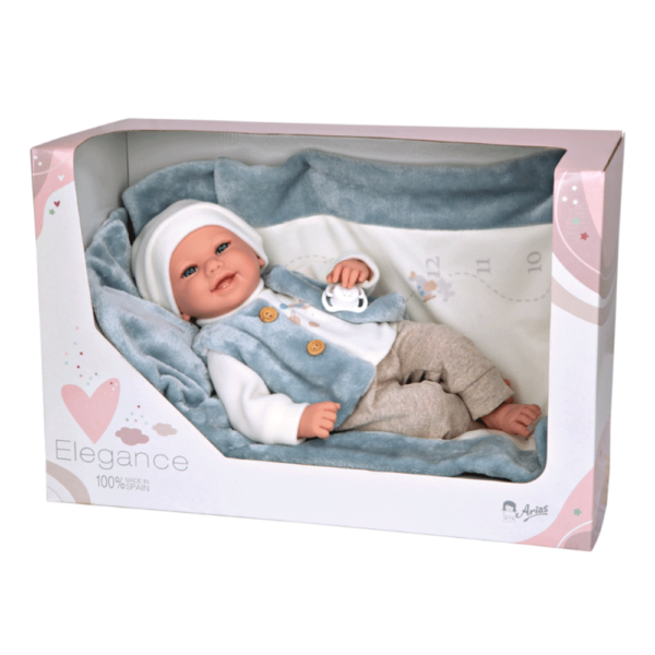Boneco Elegance Arias Colin Azul c/ Manta 40cm Autobrinca Online
