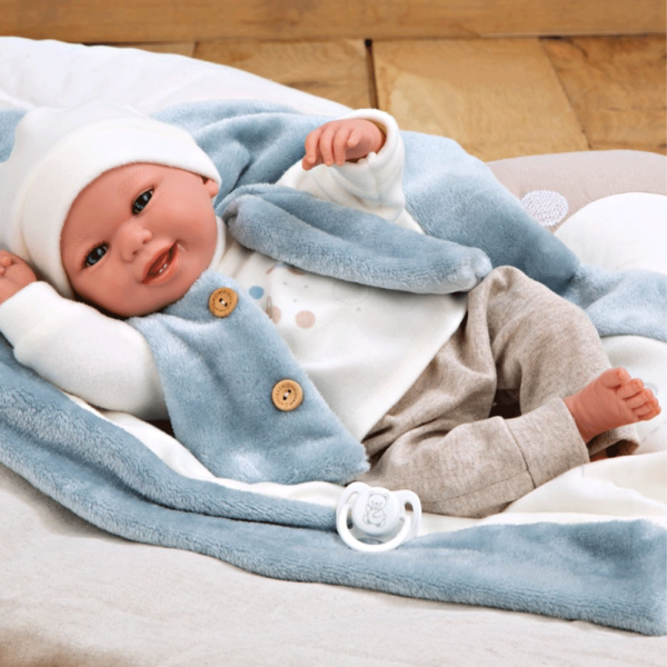 Boneco Elegance Arias Colin Azul c/ Manta 40cm Autobrinca Online