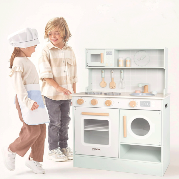 Cozinha de Brincar Kitchenette Madeira Woomax Azul Autobrinca Online