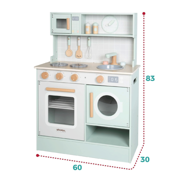 Cozinha de Brincar Kitchenette Madeira Woomax Azul Autobrinca Online