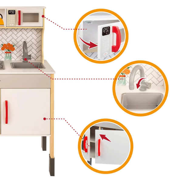 Cozinha de Brincar Madeira Woomax c/ Luz e Som Autobrinca Online