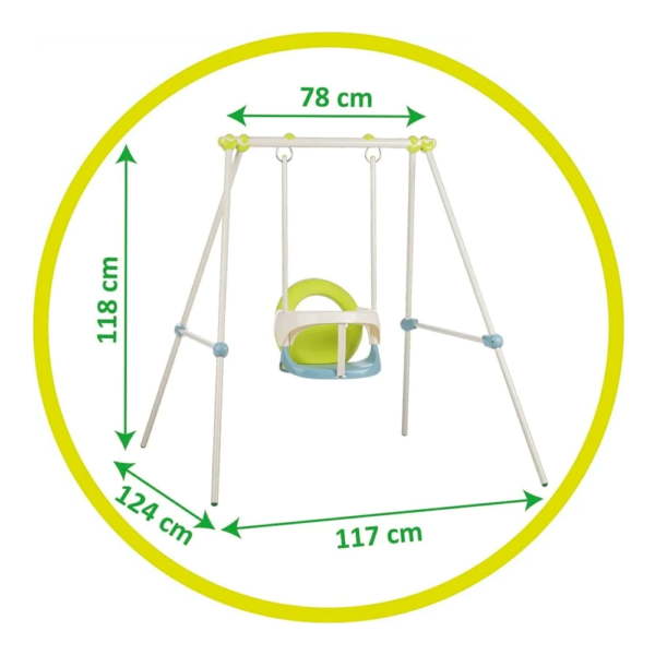 Baloiço Smoby Swing Metal 120cm Verde e Azul Autobrinca Online