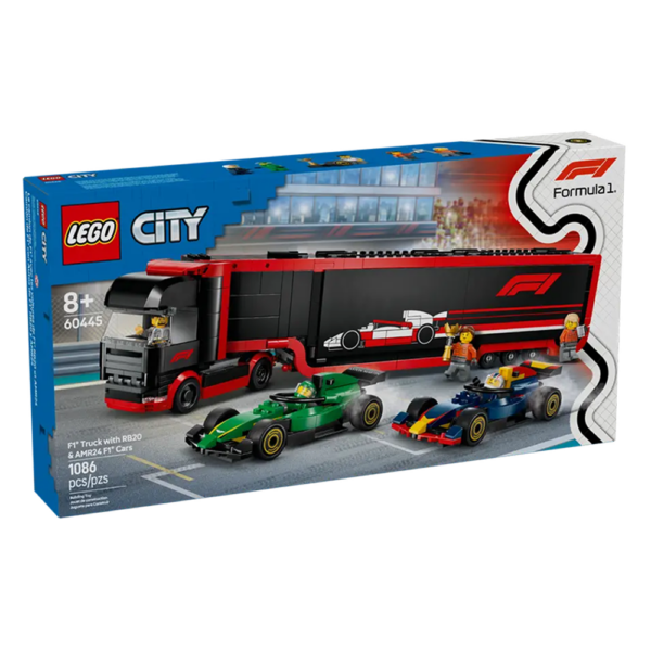 LEGO City – Camião de F1 com Carros de F1 RB20 e AMR24 60445 Autobrinca Online