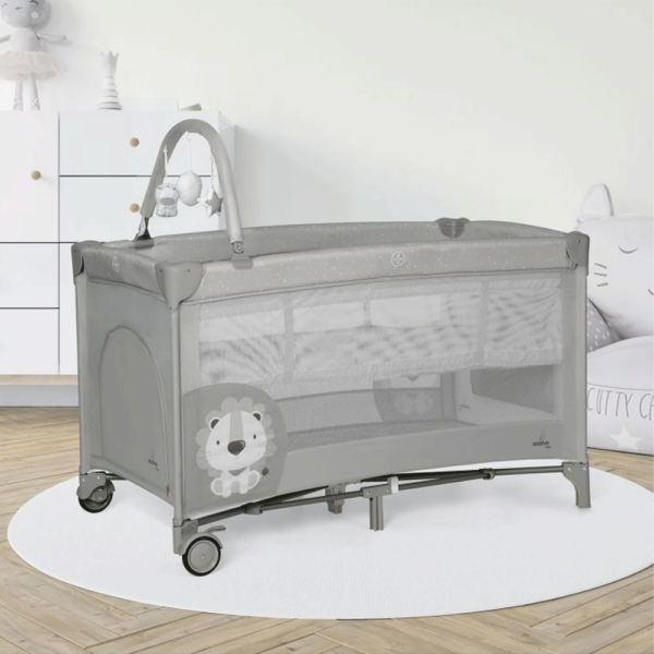 Cama de Viagem Asalvo Complet Duo Baby Leão Cinza Autobrinca Online