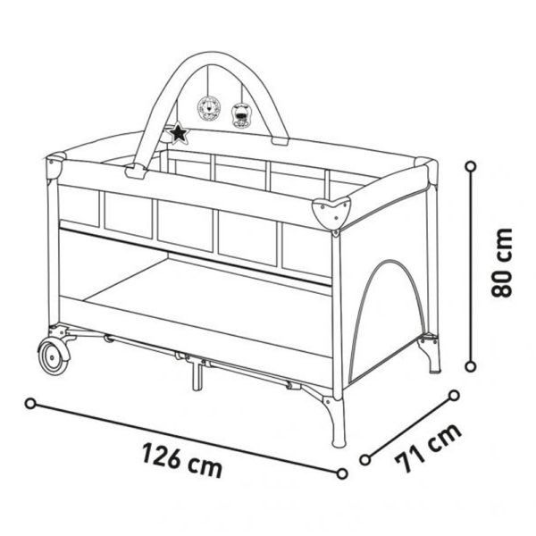 Cama de Viagem Asalvo Complet Duo Baby Leão Cinza Autobrinca Online