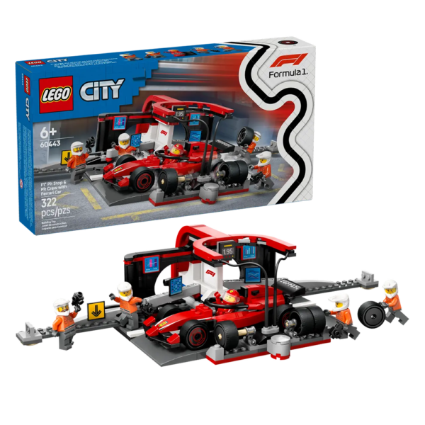 LEGO City – Boxe de F1 e Equipa da Boxe com Carro da Ferrari 60443 Autobrinca Online