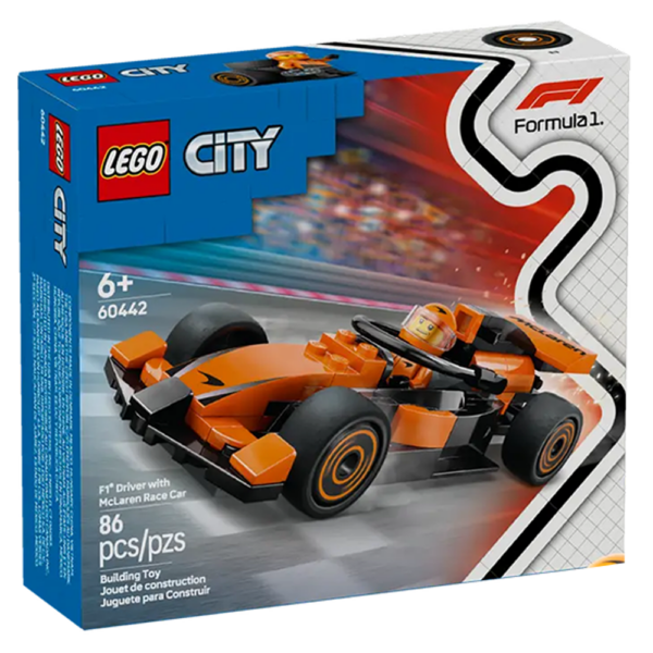 LEGO City – Piloto de F1 com Carro de Corrida McLaren 60442 Autobrinca Online