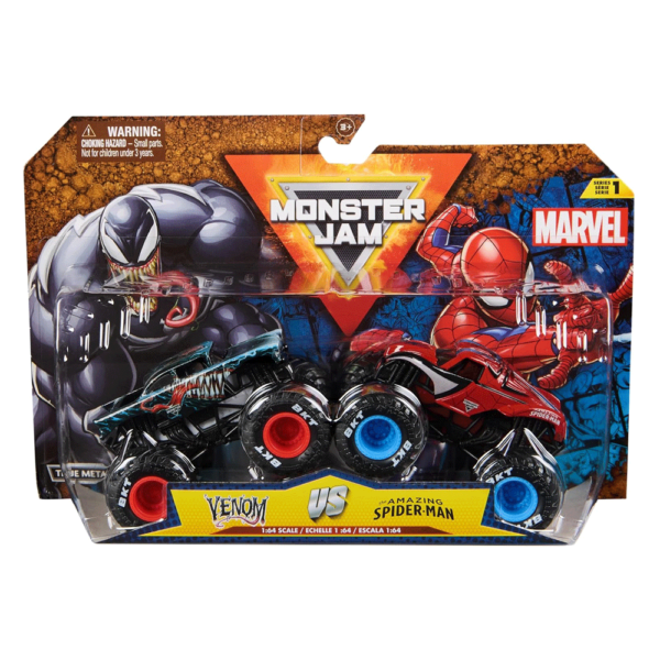 Monster Jam Marvel Pack Venom vs Spider-man 1:64 Autobrinca Online