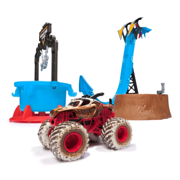 Monster Jam Mud Blasters Monster MUTT Dalmatian Dunk Tank Autobrinca Online