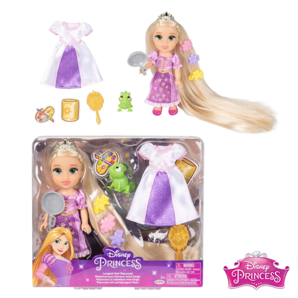 Disney Princesas Boneca Rapunzel Cabelo Longo 15cm Autobrinca Online