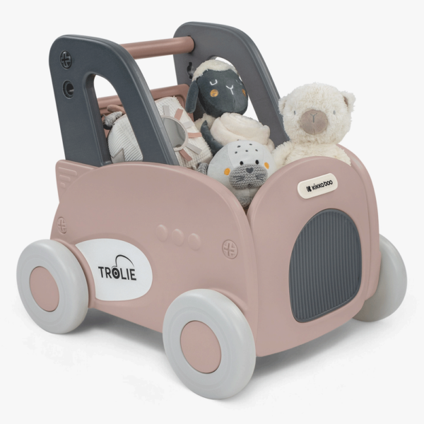 Andador Kikkaboo Trolie 4 em 1 Rosa Autobrinca Online