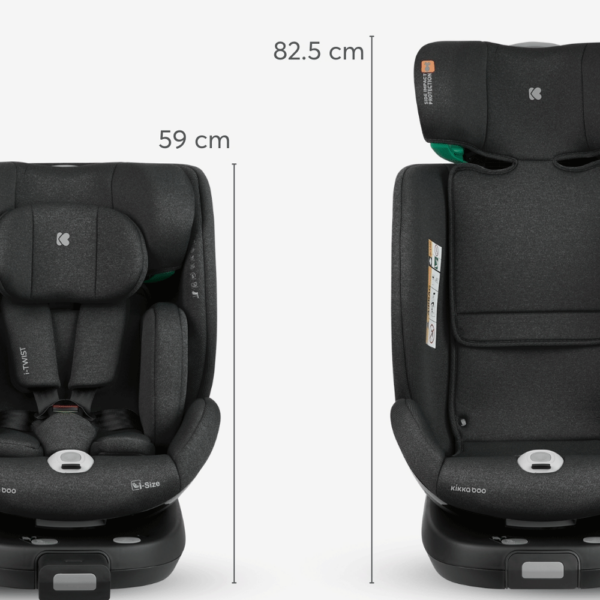 Cadeira Auto Kikkaboo i-Twist Black Autobrinca Online