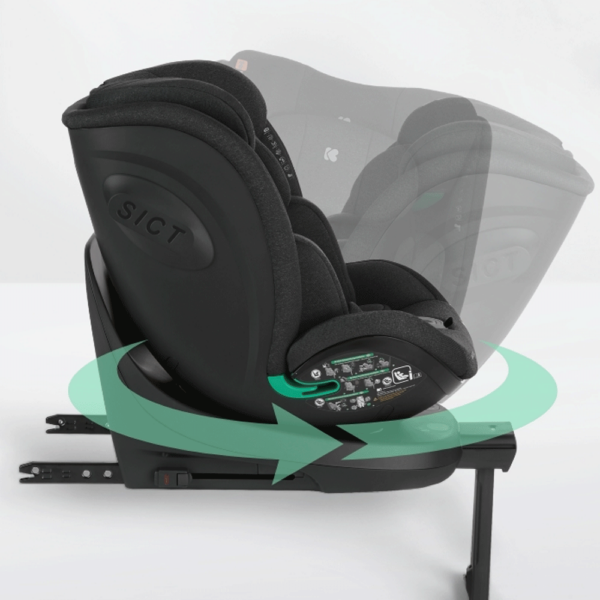 Cadeira Auto Kikkaboo i-Twist Black Autobrinca Online