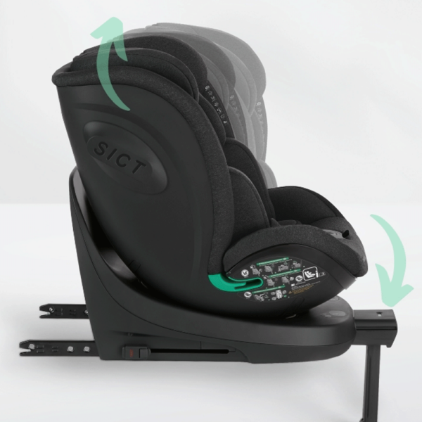 Cadeira Auto Kikkaboo i-Twist Black Autobrinca Online
