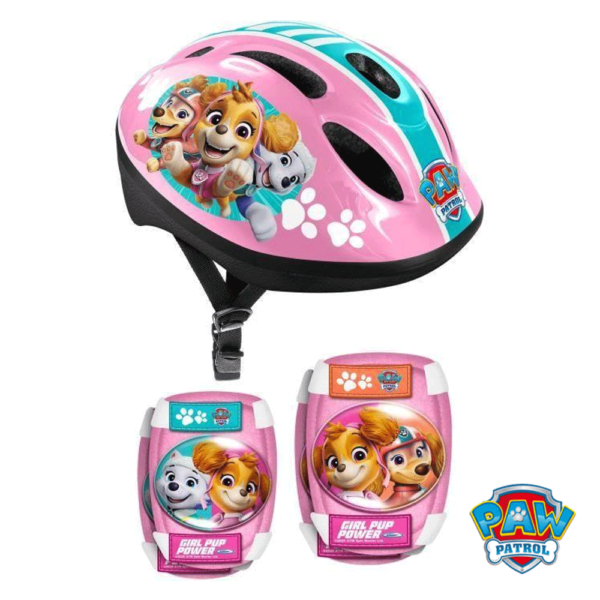 Capacete Joelheiras e Cotoveleiras Stamp Patrulha Pata Skye Girl Power Autobrinca Online