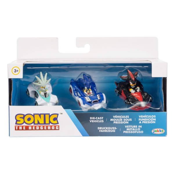 Sonic The Hedgehog Pack 3 Veículos c/ Personagens Autobrinca Online