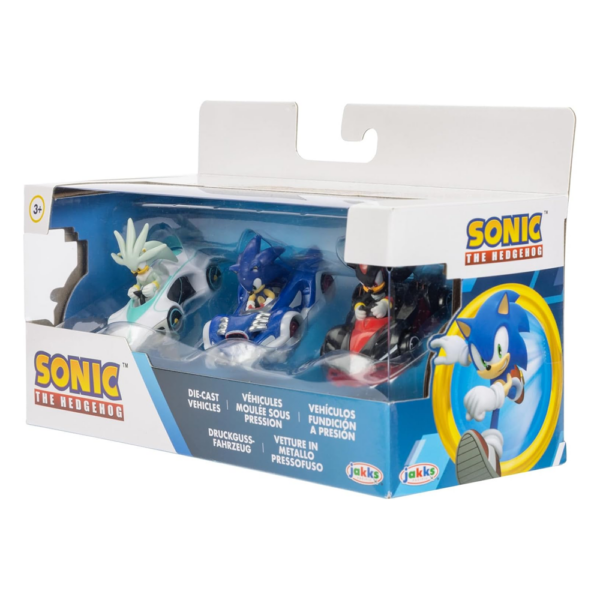 Sonic The Hedgehog Pack 3 Veículos c/ Personagens Autobrinca Online