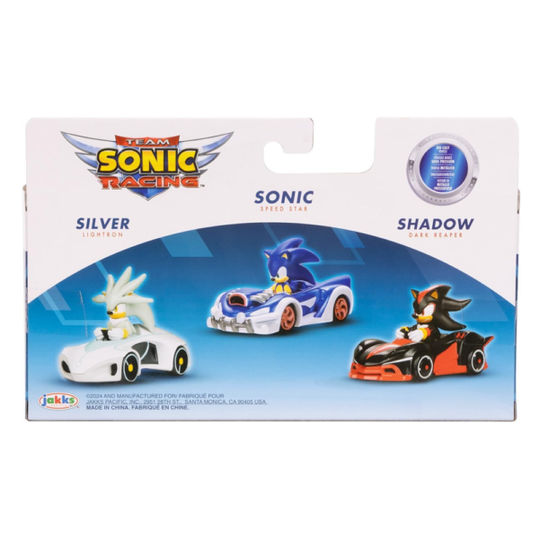 Sonic The Hedgehog Pack 3 Veículos c/ Personagens Autobrinca Online