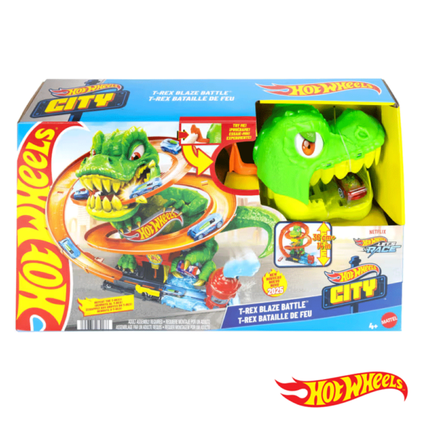 Hot Wheels City Batalha de Fogo T-Rex Autobrinca Online