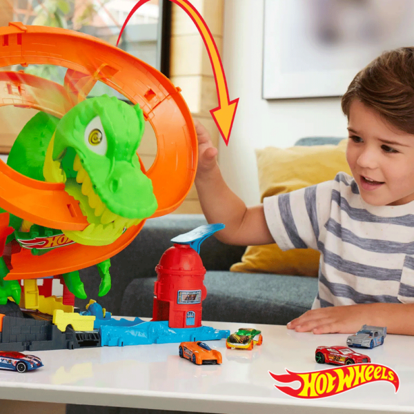 Hot Wheels City Batalha de Fogo T-Rex Autobrinca Online