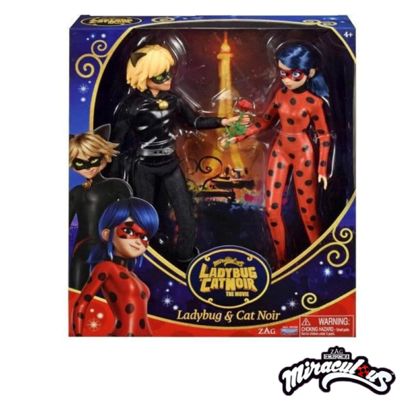 Ladybug – Pack 2 Figuras Filme Lady Bug e Cat Noir 26cm Autobrinca Online