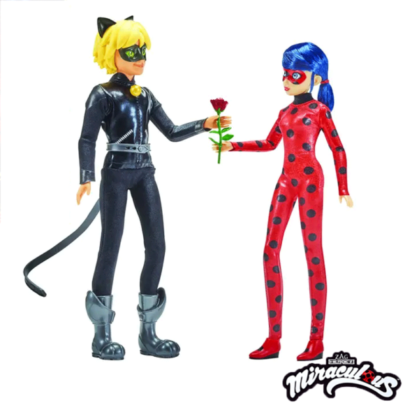 Ladybug – Pack 2 Figuras Filme Lady Bug e Cat Noir 26cm Autobrinca Online