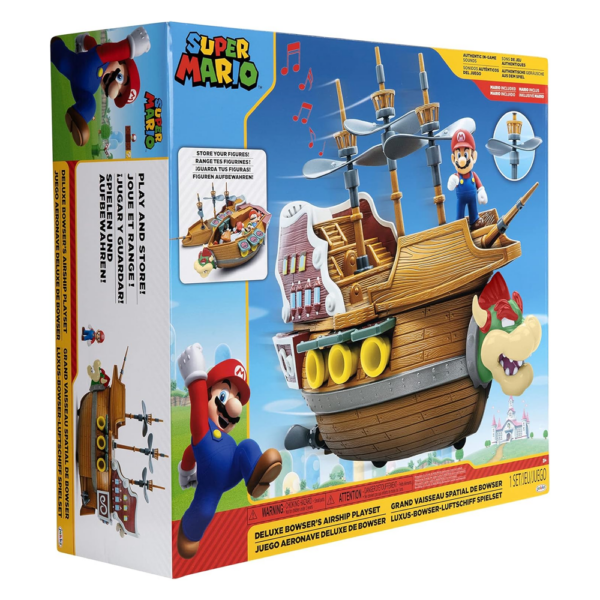 Super Mario Playset Deluxe Barco Voador c/ Figura Autobrinca Online