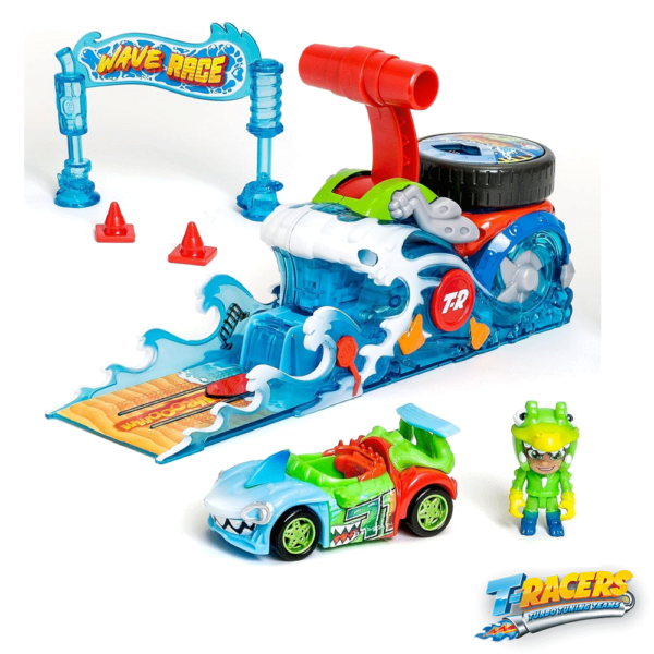T-Racers Playset Wave Race Lançador Interativo Autobrinca Online