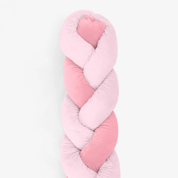Trança Protetora de Berço Kikkaboo 210cm – Rosa Autobrinca Online