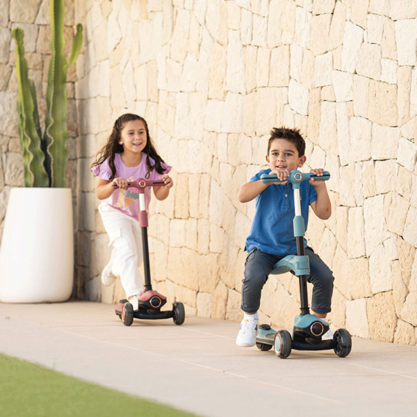 Trotinete Evolutiva 2 em 1 Roller Azul Autobrinca Online