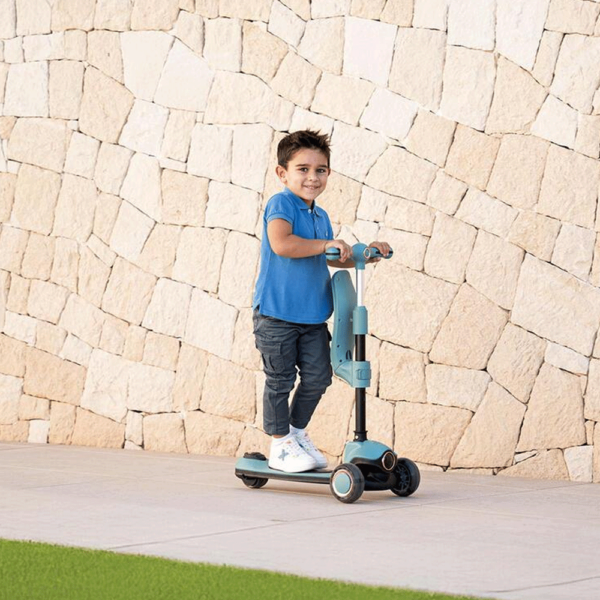 Trotinete Evolutiva 2 em 1 Roller Azul Autobrinca Online