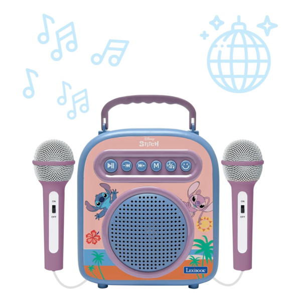 Disney Stitch Altifalante Portátil c/ Microfones Autobrinca Online
