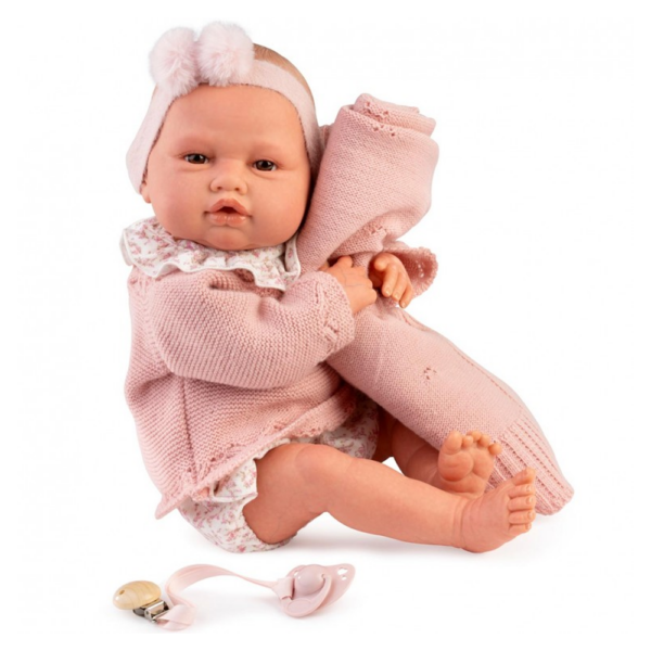Boneca Reborn Baby Love c/ Manta de Malha 50cm Autobrinca Online
