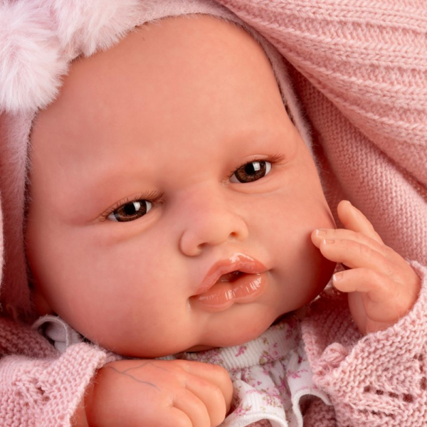 Boneca Reborn Baby Love c/ Manta de Malha 50cm Autobrinca Online