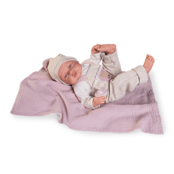 Boneca Classic Babydoo Posturitas c/ Manta Rosa 50cm Autobrinca Online