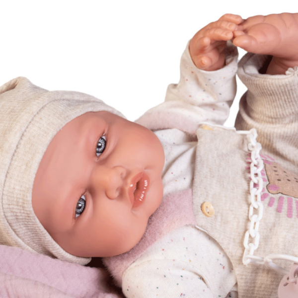 Boneca Classic Babydoo Posturitas c/ Manta Rosa 50cm Autobrinca Online