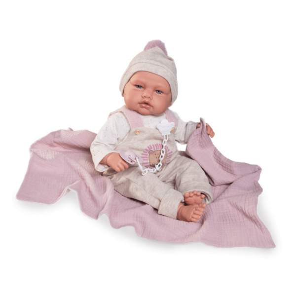 Boneca Classic Babydoo Posturitas c/ Manta Rosa 50cm Autobrinca Online