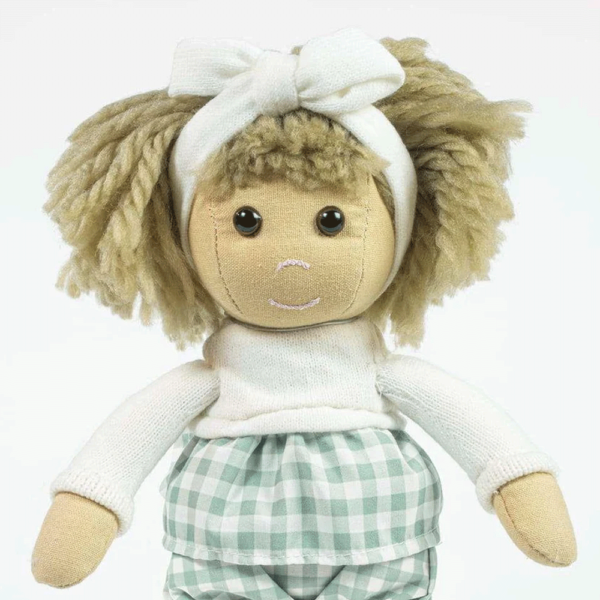 Boneca de Trapos La Nina Cris Vichy Verde Autobrinca Online