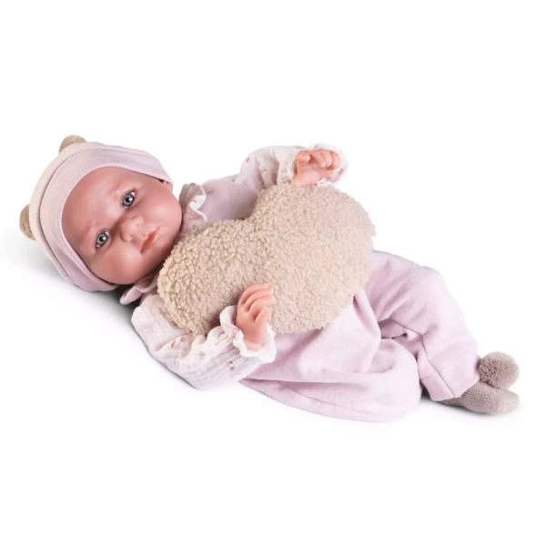 Boneca Recém-Nascida Luca c/ Almofada Coração 42cm Autobrinca Online