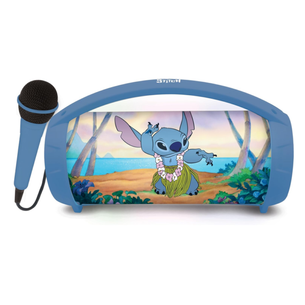 Coluna Portátil Disney Stitch c/ Microfone e Luz Autobrinca Online