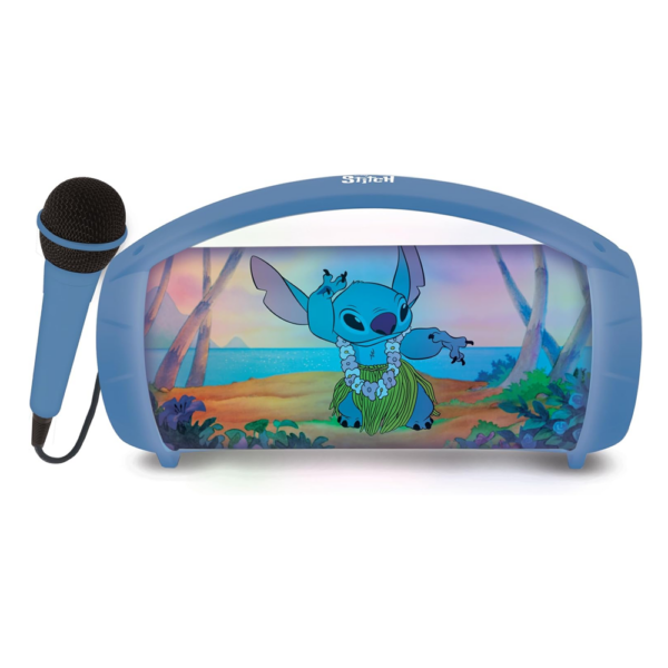 Coluna Portátil Disney Stitch c/ Microfone e Luz Autobrinca Online