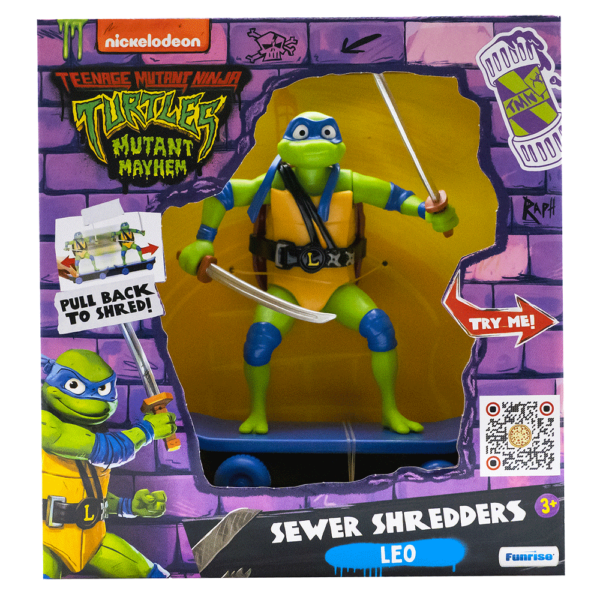 Tartarugas Ninja Figura Leonardo c/ Skate Autobrinca Online