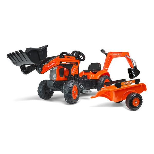 Trator Kubota M7171 + Reboque + Pá Frente + Pá Atrás Autobrinca Online