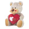 Urso Peluche Bege c/ Coração 110cm Autobrinca Online